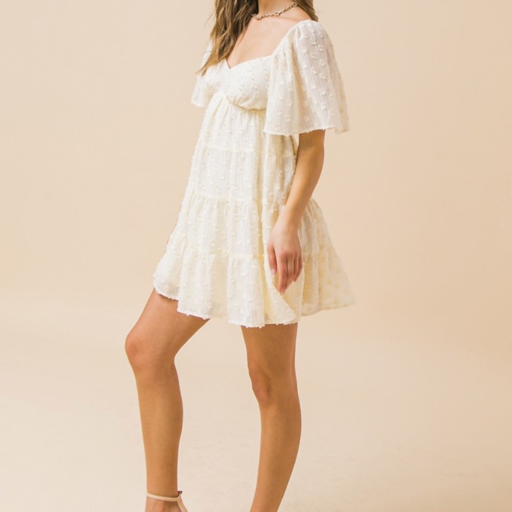 Cream Babydoll Dress